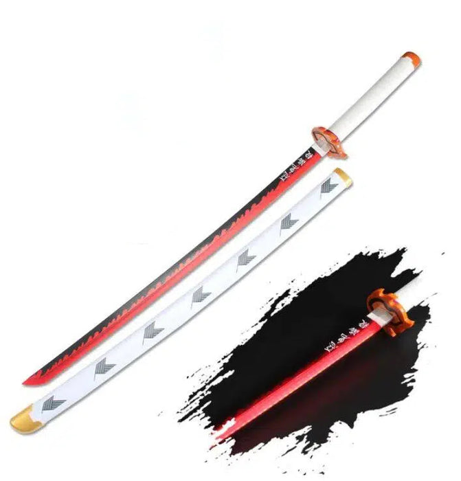 Demon Slayer Rengoku Light up Wooden Katana (Red) G217