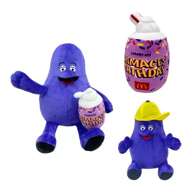 Grimace Plush Grimace Stuffed Animal plushies Grimace Yellow Hat Stuffed Plushie Toys Grimace Doll Plush Figure Toys
