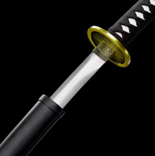 Metal Sword Chainsaw Man Carbon Steel Hayakawa Aki′s Sword Curved/Straight 4122/4122A