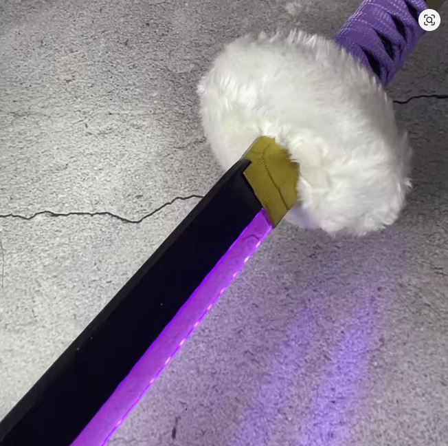 One Piece Law Light up Wooden Katana (Purple) G318