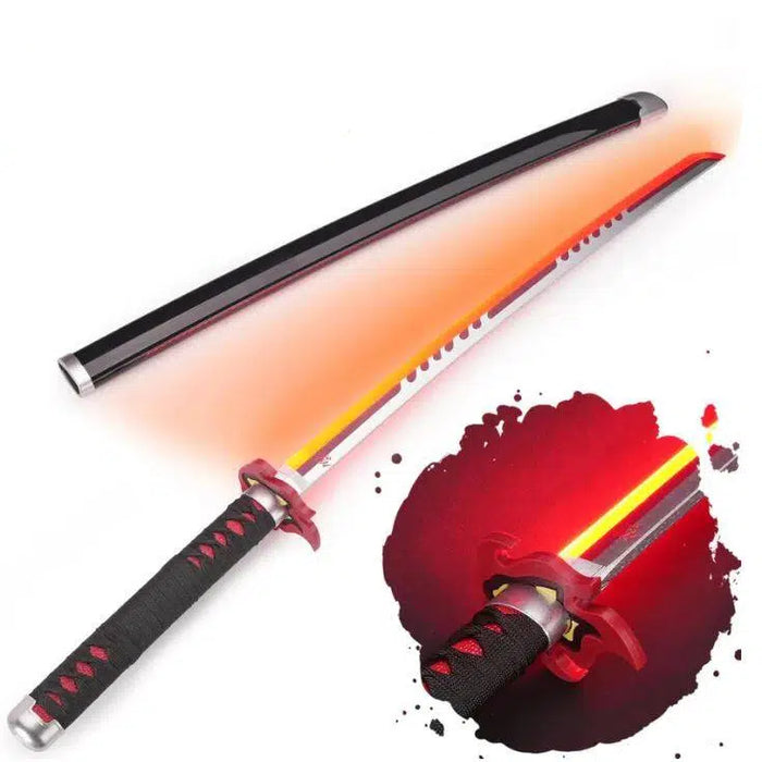 Demon Slayer Tanjiro V2 Light up Wooden Katana (Red) G317