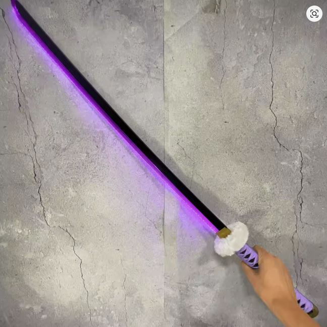 One Piece Law Light up Wooden Katana (Purple) G318
