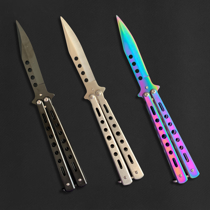 4 HOLE FOX Balisong Trainer (Blunt Blade - Non sharp).