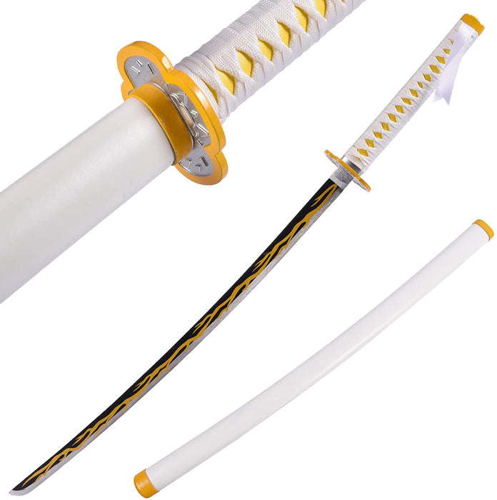 Metal Sharpened Katana / Sword Zenitsu Agatsuma Demon Slayer: Kimetsu No Yaiba 1045 Carbon Steel Hand-Forged (3011)