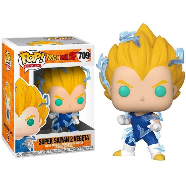 Funko Pop Chase Dragon Ball Z Pop! Animation Super Saiyan 2 Vegeta Exclusive Vinyl Figure #709 [Glow in the Dark, Chase Version] FUNKO
