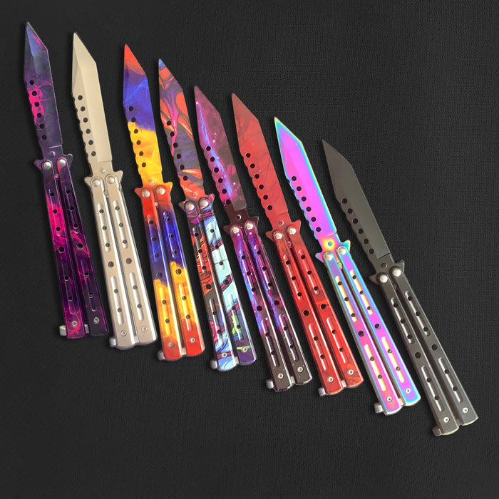 SQUARE HEAD Balisong Trainer (Blunt Blade - Non sharp).